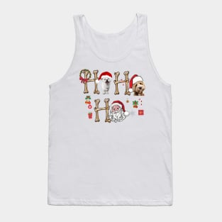 HO HO HO Christmas Dogs Shirt Santa Claus Gift Present Tank Top